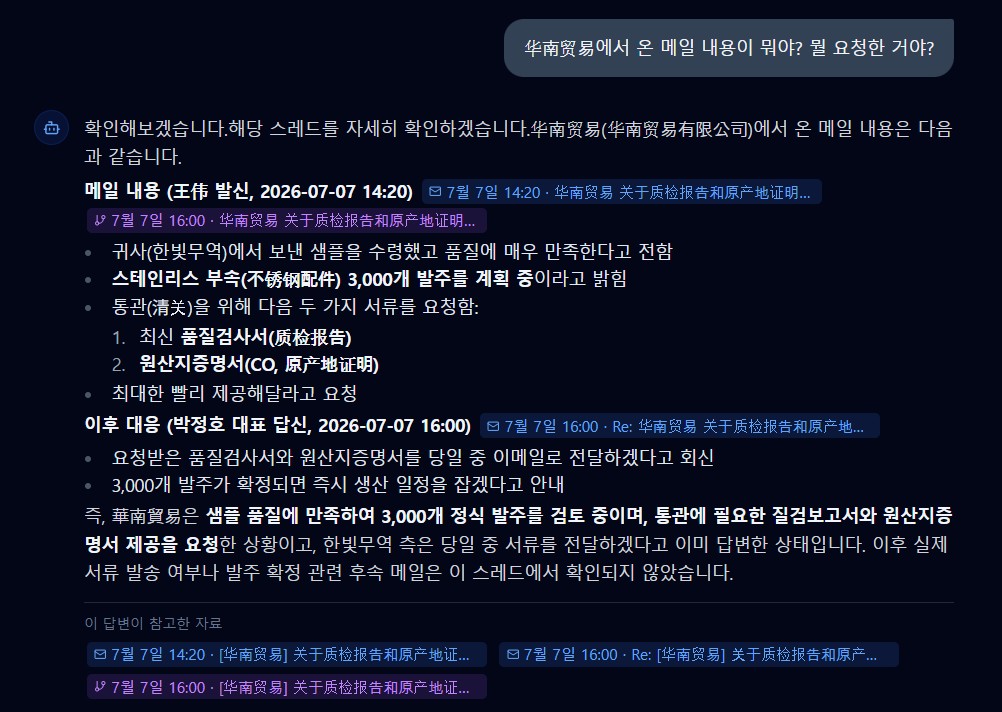 실제 서비스 화면
